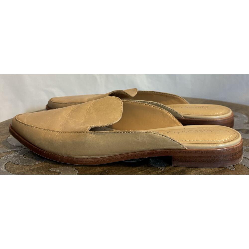 Gibson Latimer Tan Leather Pointed Toe Slip-On Mules Size 8